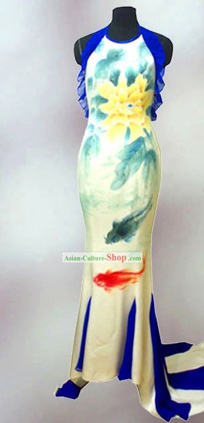 Оригинальный дизайн китайских Длинные Шелковый Cheongsam Qipao