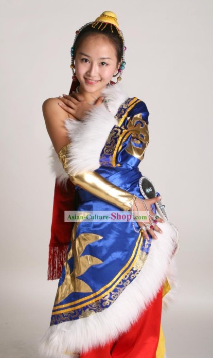 Clásica china del Tíbet Dance Set disfraz completo