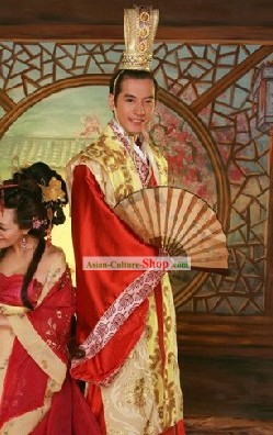 China Ancient Prince Clothing and Hair Decoration Full Set