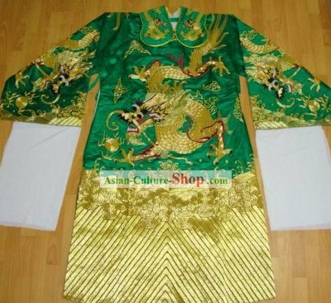 Traditional Chinese Beijing Opera Ancient Costumes (Unique Large Embroidery Dragon Design)
