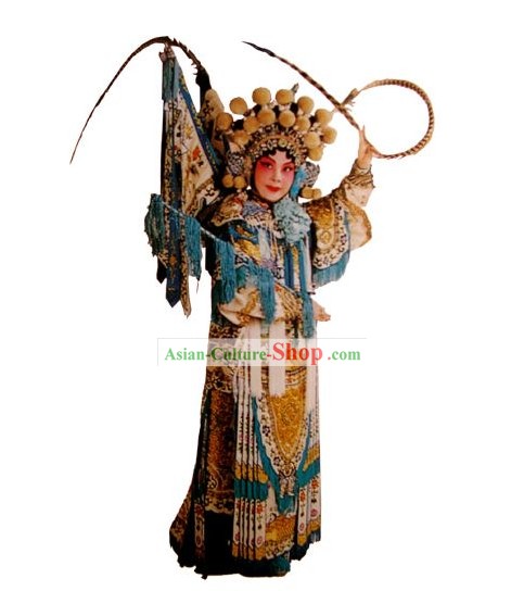 Chinese Classic Beijing Opera Costume-Woman Da Kao with Flags