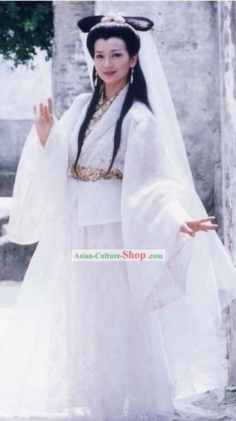 Bai Suzhen antiguos trajes de hadas chino en la leyenda de la Serpiente Blanca