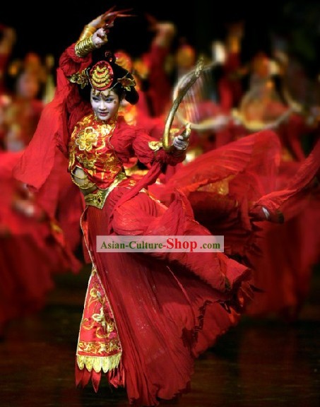 Chinese Classic Ancient Palace Dance Costumes Complete Set