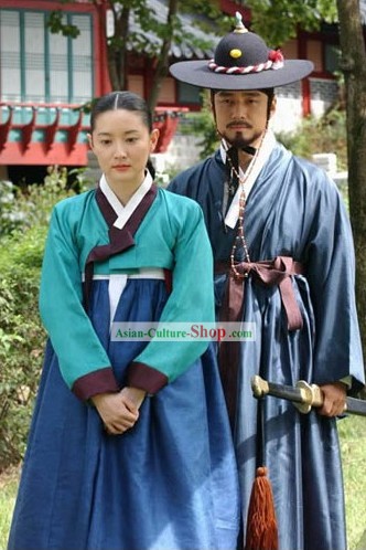 Древние корейские костюмы дворец для мужчин и женщин