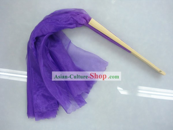Chino tradicional de seda púrpura Fan Dance