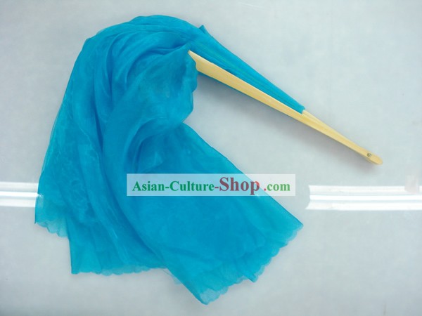 Tradicional China Luz de seda azul Fan Dance