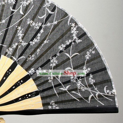Chinese Cotton and Flax Folding Fan for Women