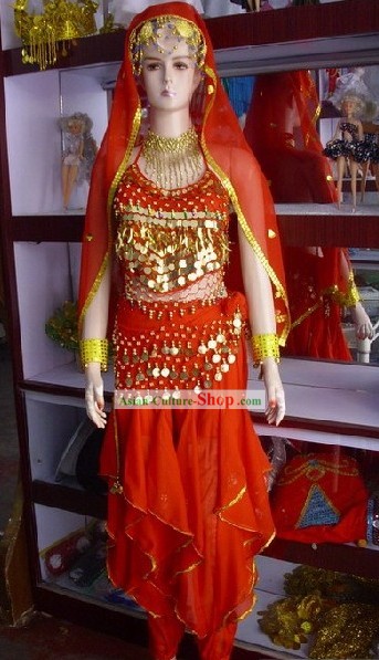 Tradicionales trajes de danza india de la Mujer