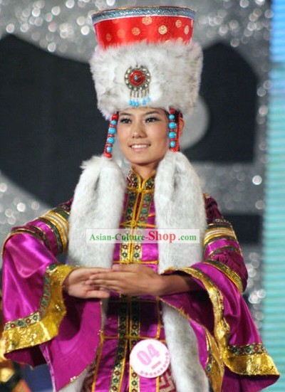 Mongolia Classic Princess Costumes and Hat
