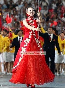 Afortunado chinês Red Olímpicos Costumes