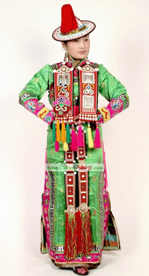 Tradicional china del Tíbet Set completo de ropa