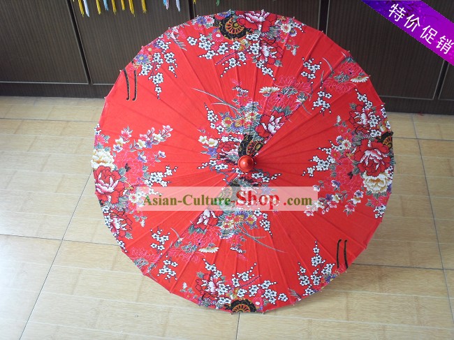 Mão chinês fez Umbrella afortunados do casamento Vermelho