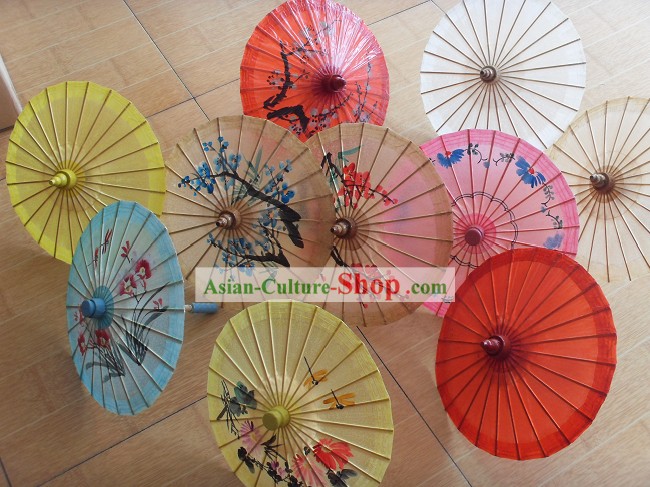 Chinese Handmade Desk Top Umbrella Papel Mostrar