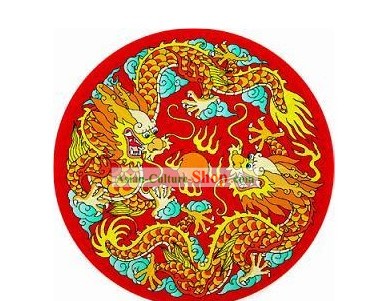 Chinoise antique Palais du Dragon et Phoenix Parapluie Décoration