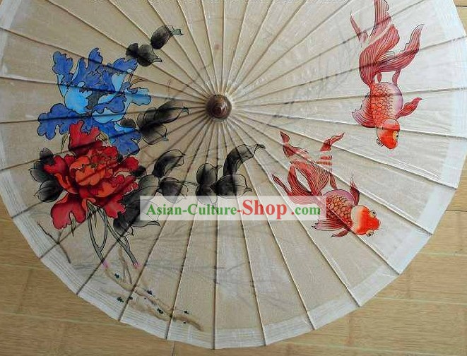 中国の手描きの紙の傘