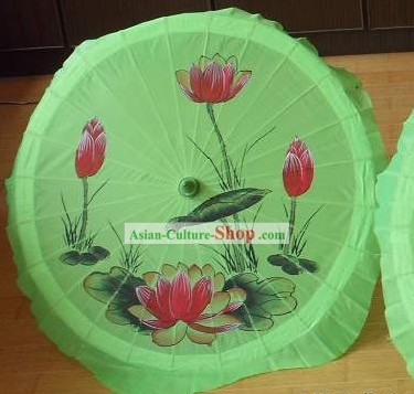 Chinesische Handmade Lange Silk Dance Umbrella