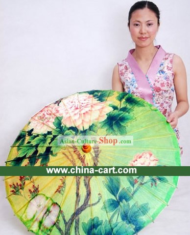 Chinesische Pfingstrose Handgemalte Gemälde Umbrella