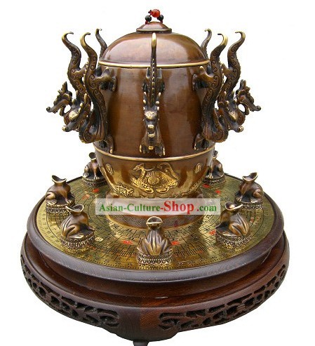 Chinese Hand Made and Carved Seismograph Collectible