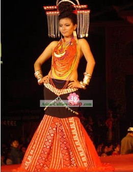 Chinese Minority Dance Costume Complete Set
