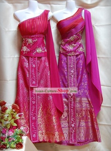 Traditionelle Thai-Wedding Dress Komplett-Set