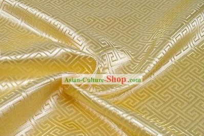 La luce gialla Vein Brocade Fabric