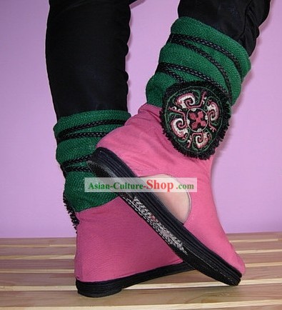 Unique Design Handmade Embroidered Summer Boots