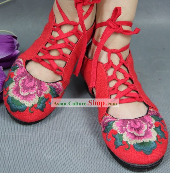 Pies vendados calzado chino tradicional