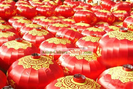 47 pouces grand Hanging Chinese Lantern soie rouge