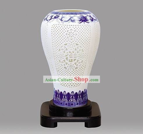 Lanterna porcelana azul e branca/lanternas Tradicional/Lanterna chinesa antiga