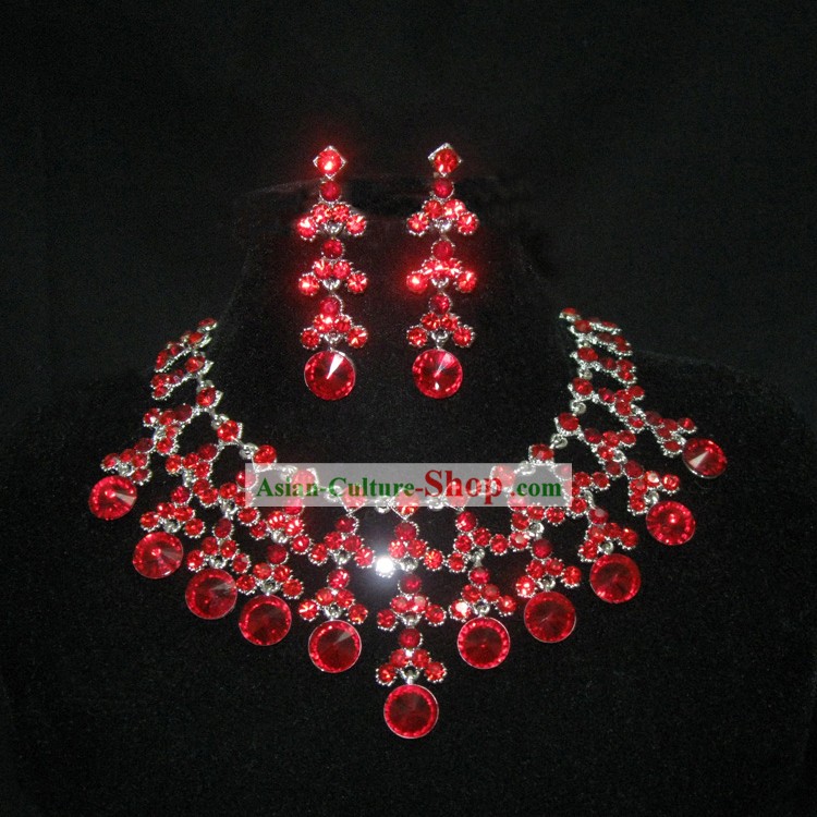 Réglez-Rouge chinoise bijoux de mariage