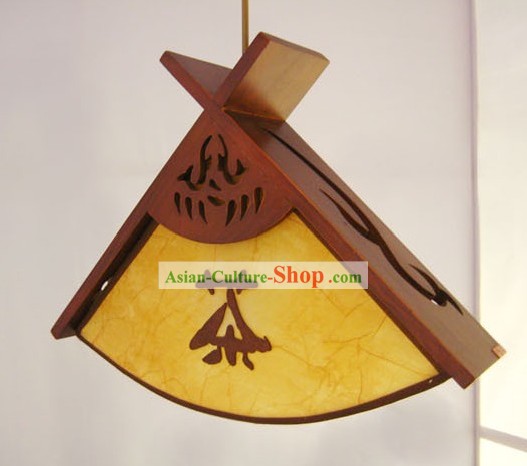Chinese legno intagliato Fan Lanterna soffitto