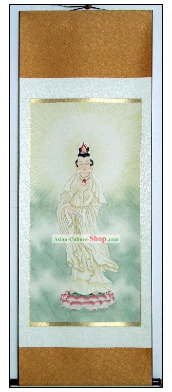Pintura Tradicional China Buda Scroll