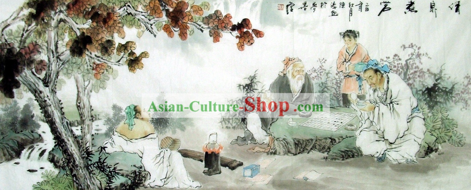 Traditional Chinese Figurine Painting by Chen Tao
