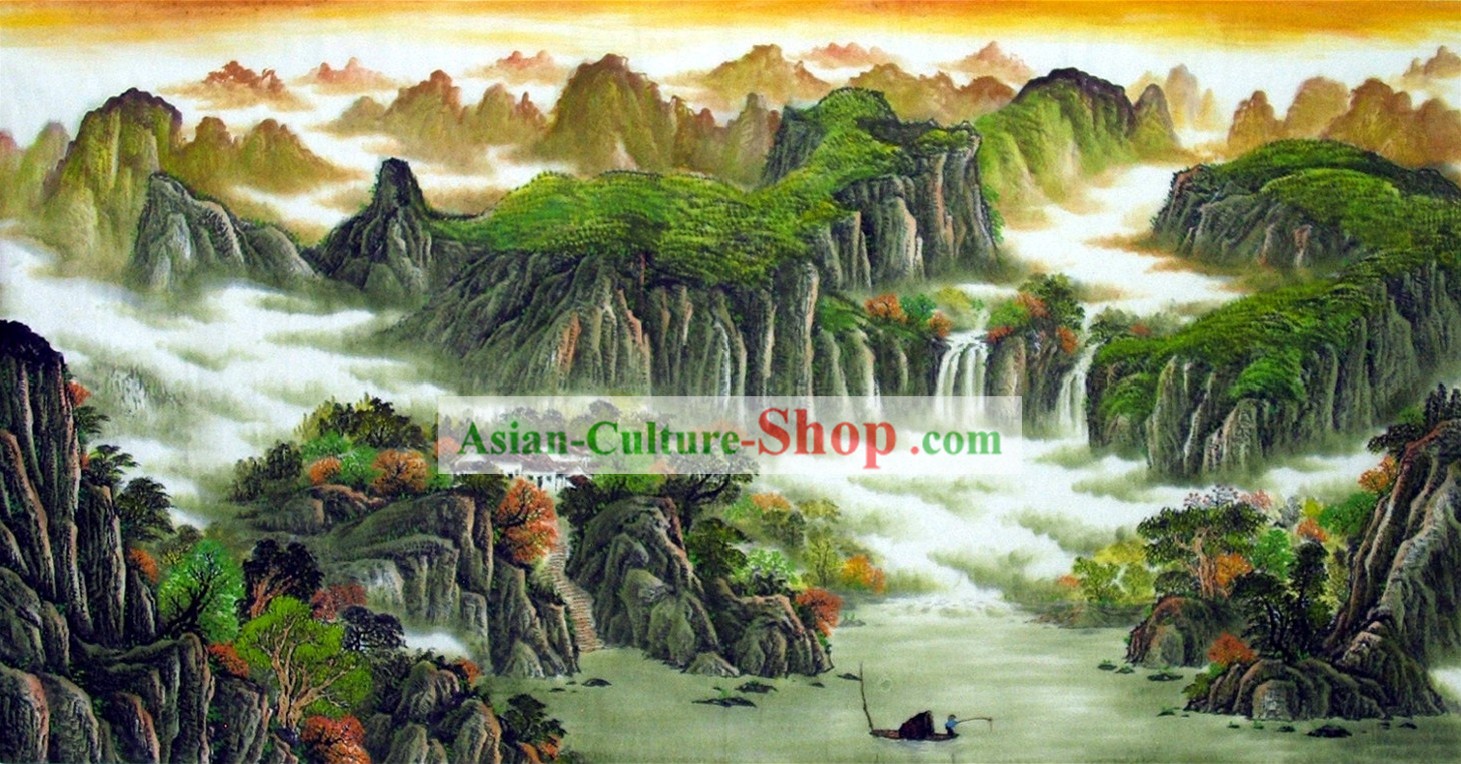 El agua de pintura china de tinta - Uno de Beloved Country