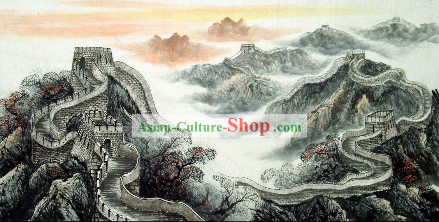 Pintura Tradicional China - Gran Muralla de China por Cheng Yuku