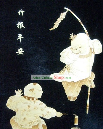 Pintura de grãos tradicionais chineses - Festival da Primavera