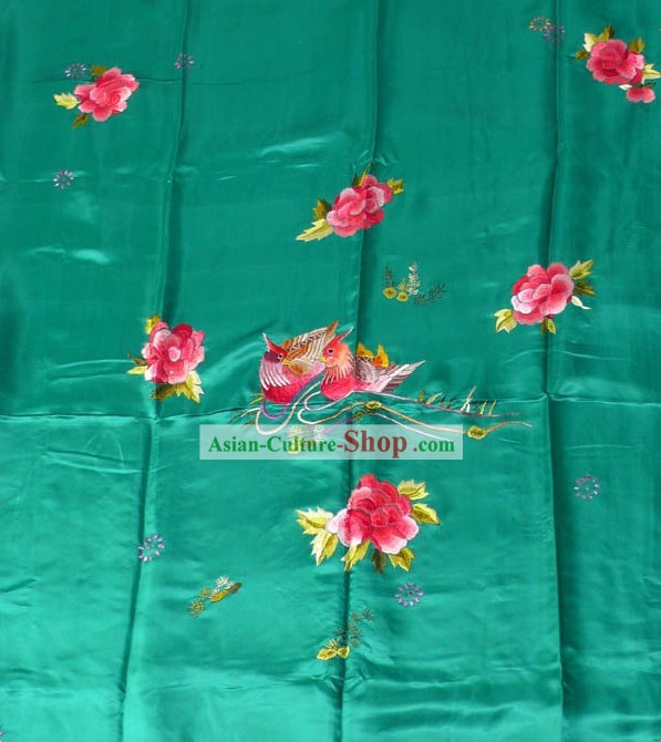Китайский классический ручной вышивкой шелкового одеяла - Mandarin Ducks