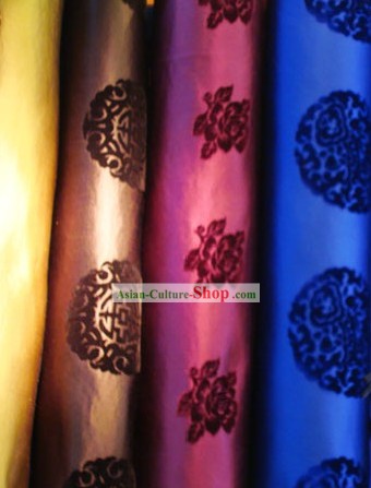 Top China tradicional Mandarin tecido de veludo de seda - Caligrafia