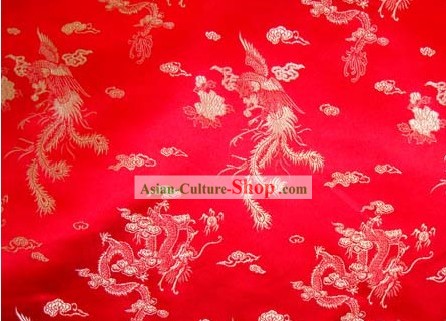 China tradicional Mandarin Brocade Fabric - Phoenix