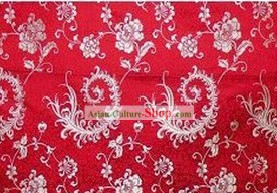 China tradicional Red Brocade Fabric