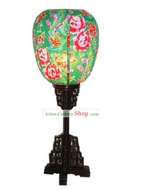 Traditional Chinese Lantern main bureau en bois fleuri