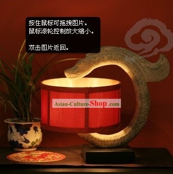 Chinês tradicional Handmade Pedra Dragão Lantern