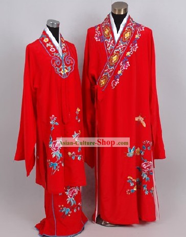 Chinese Classical Liang Zhu (Butterfly Lovers) Costumes and Hat for Men and Women