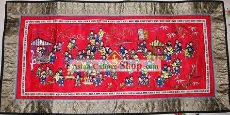 Artesanía china bordado tradicional - de un centenar de niños