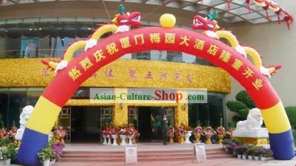 472 Inch Länge Große Chinesische Aufblasbare Dragons Ball spielen Archway