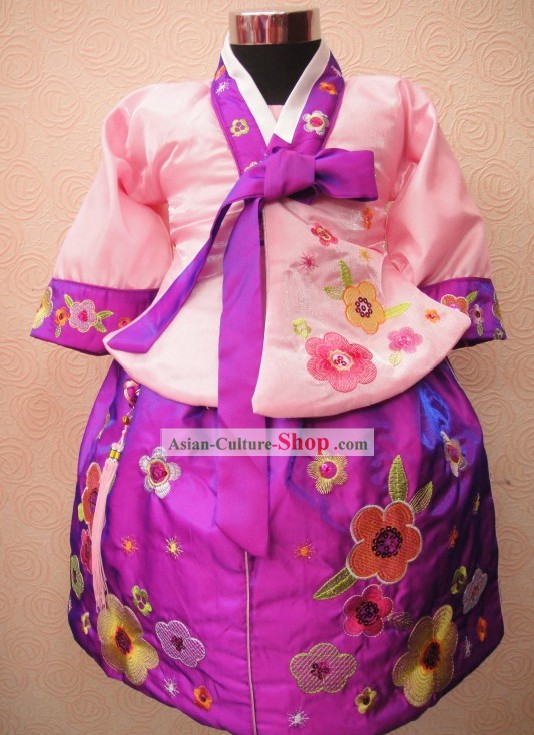 Девушка День рождения Дол корейский ханбок платье Установить