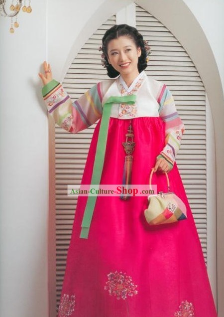 Традиционный корейский ханбок для невесты свадебное