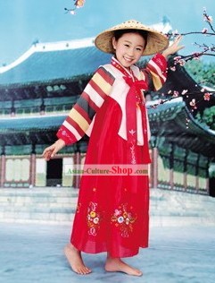 Традиционные Dae Jang Geum корейский ханбок Комплект для детей
