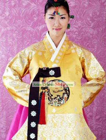 Верховный Корейский Традиционный вышитые платья и ханбок Комплект для женщин