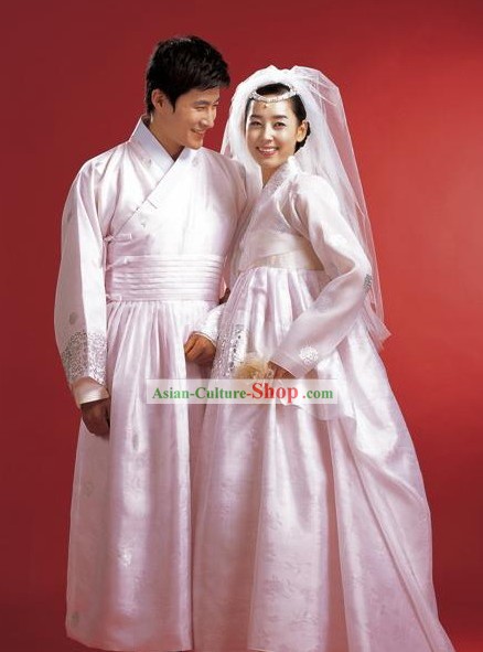 Tradizionali Hanbok Matrimonio coreano per la sposa e sposo